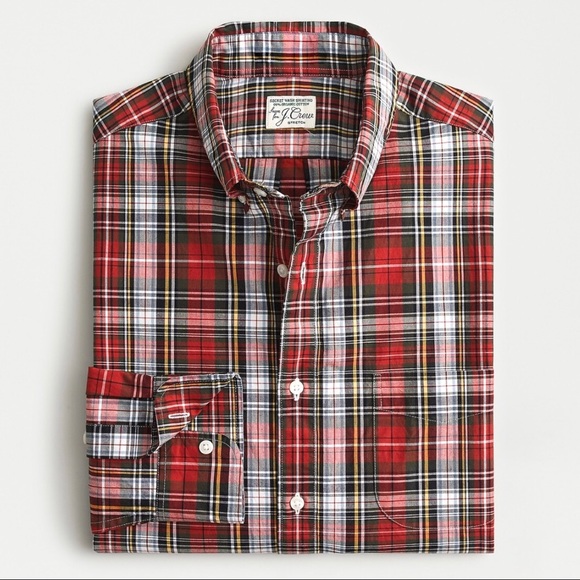 J Crew Classic Plaid Shirt Plaid Button Down Sz S